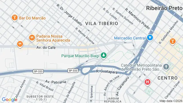 Mapa do bairro Vila Amélia, Ribeirão Preto - SP