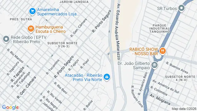 Mapa do bairro Vila Esperança, Ribeirão Preto - SP